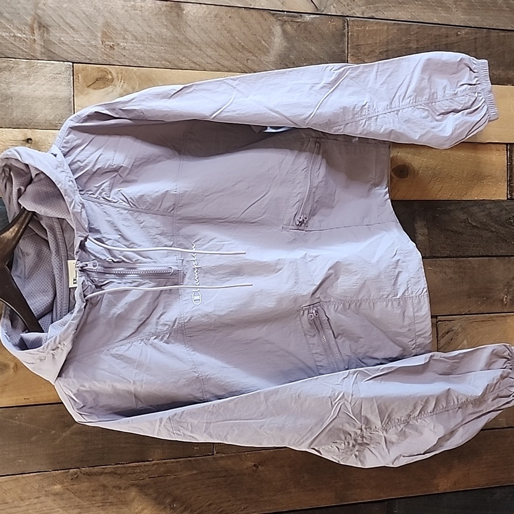 Champion Urban Outfitters  Hooded Anorak Jacket Purple Size SMALL - Picture 2 of 6